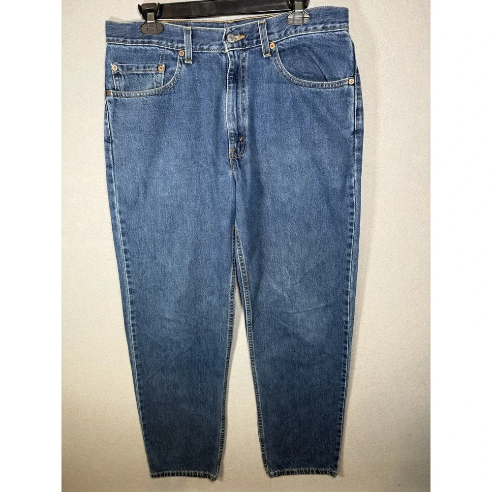 VINTAGE Levi's 550 Jeans Mens 34x32 Blue Relaxed Fit Tapered Leg Made in USA Y2K